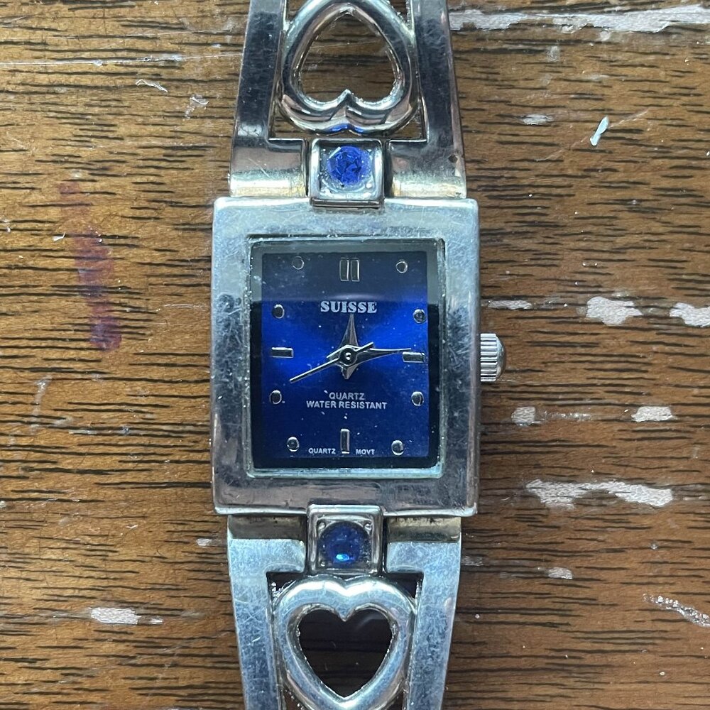 Suisse Blue and Silver Women's Watch